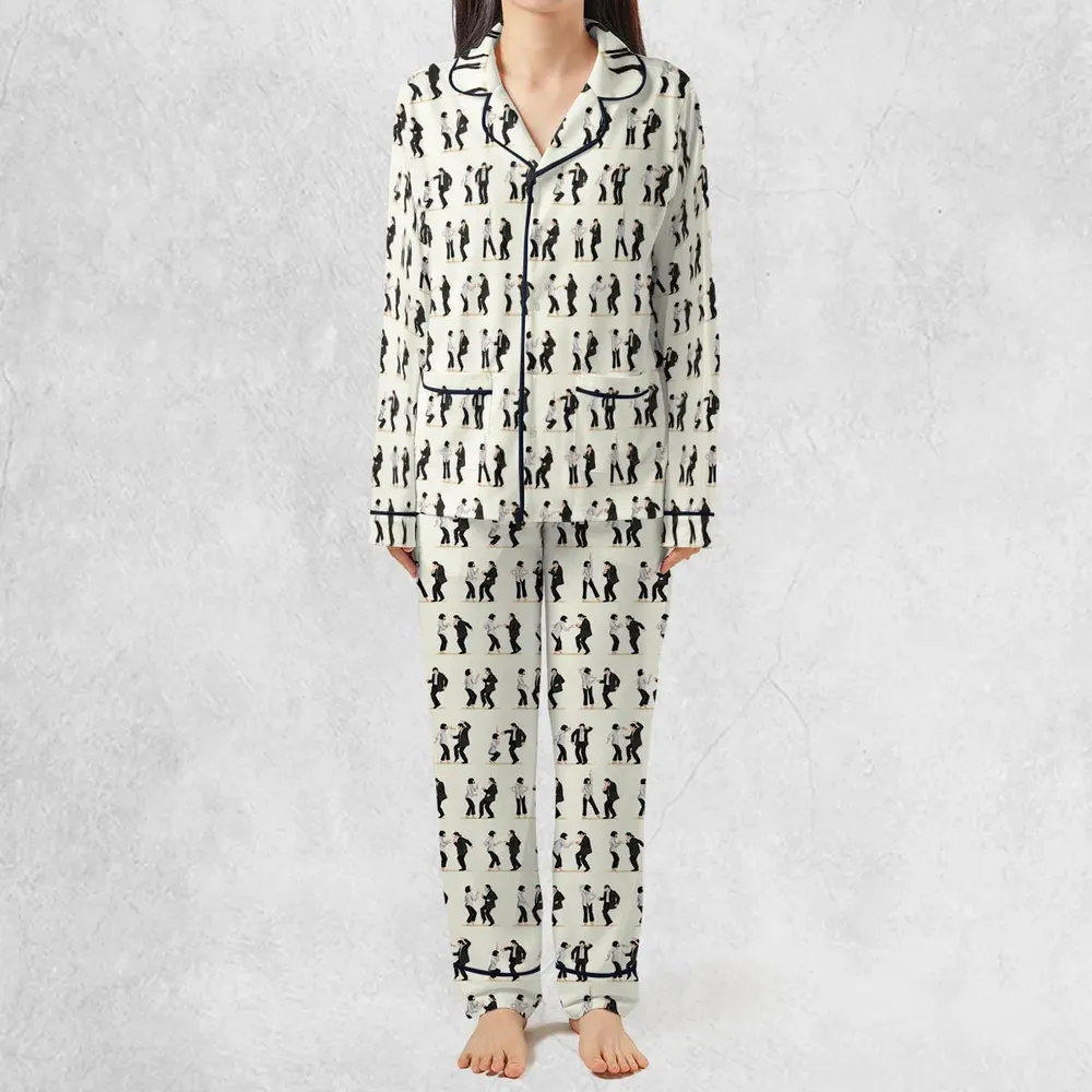 Mia Wallace and Vincent Vega Dance Pulp Fiction Pajamas Set - 3
