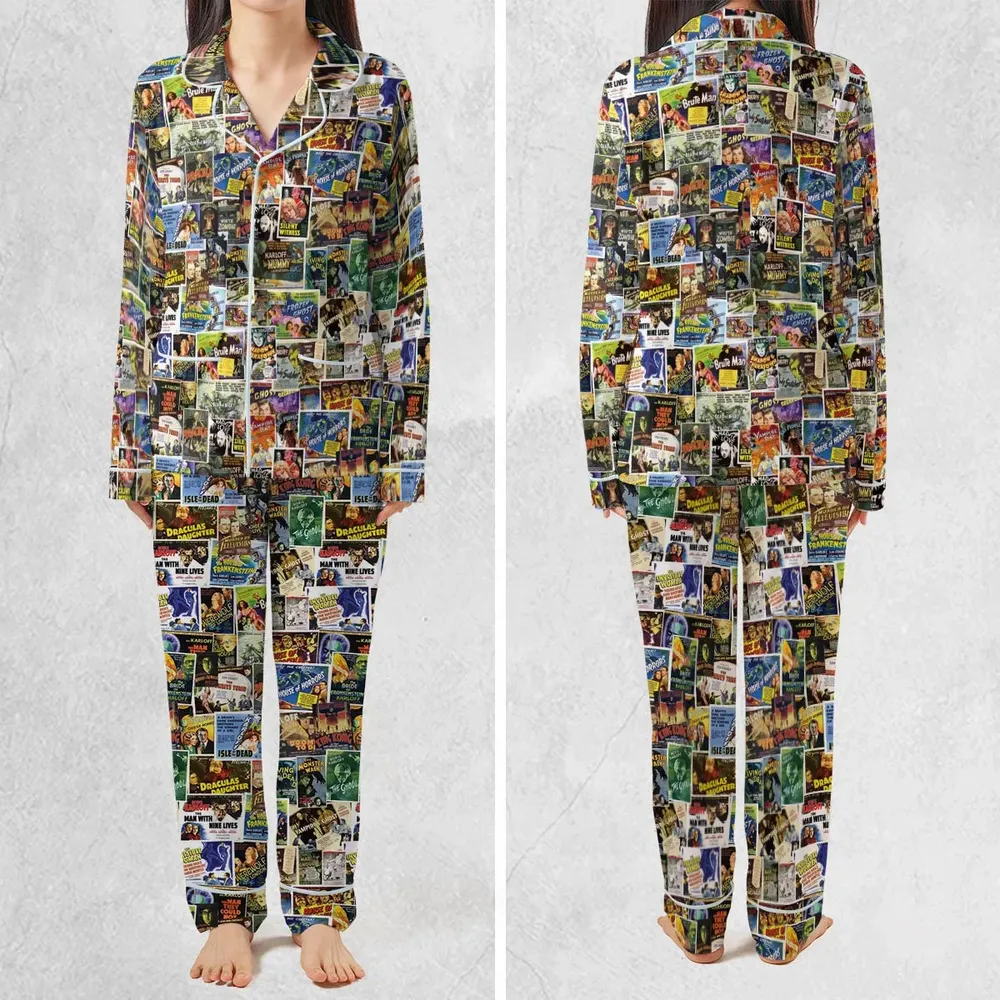 Vintage Horror Movies Pajamas Set - 2
