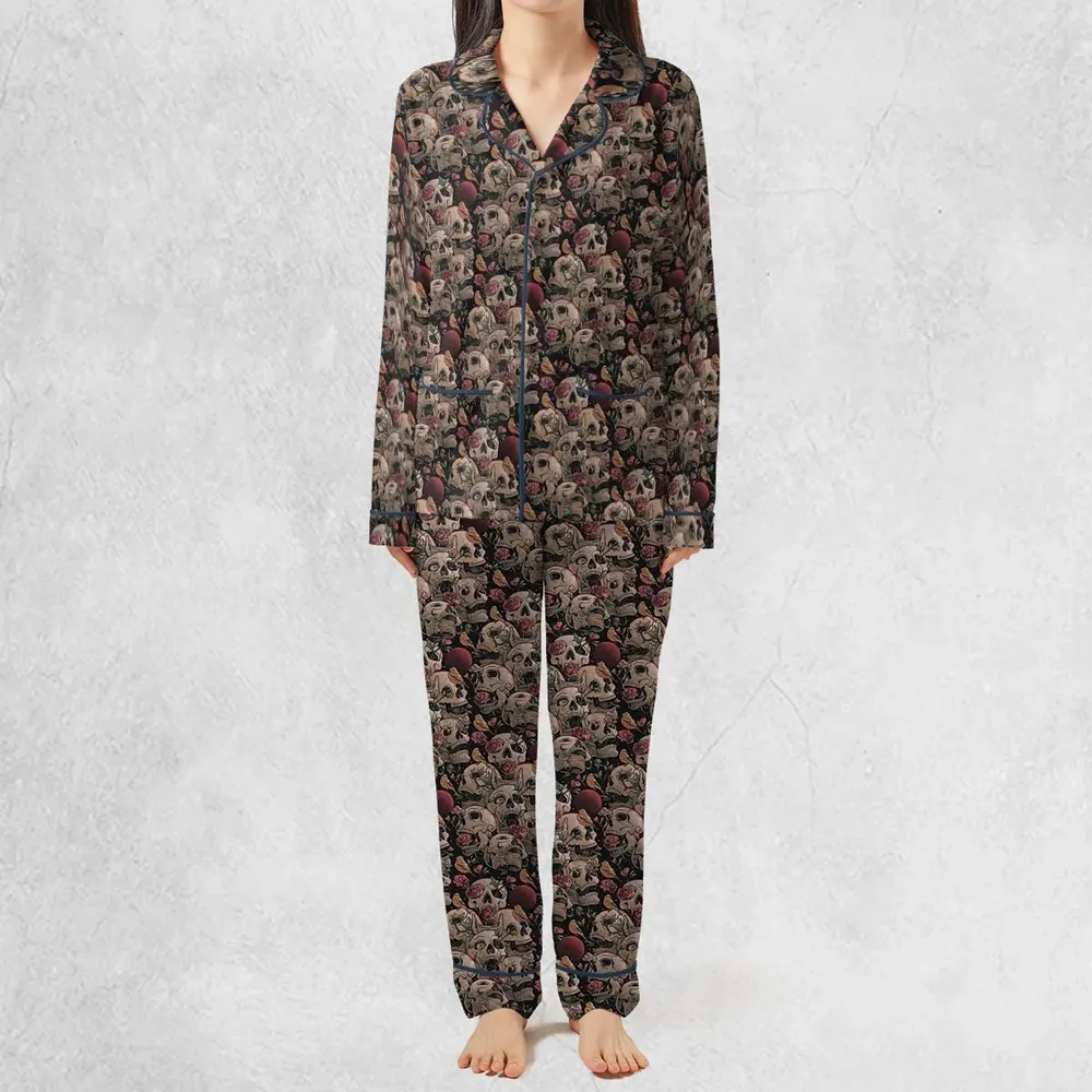Life Grows Through Death Skull Pajamas Set - 3