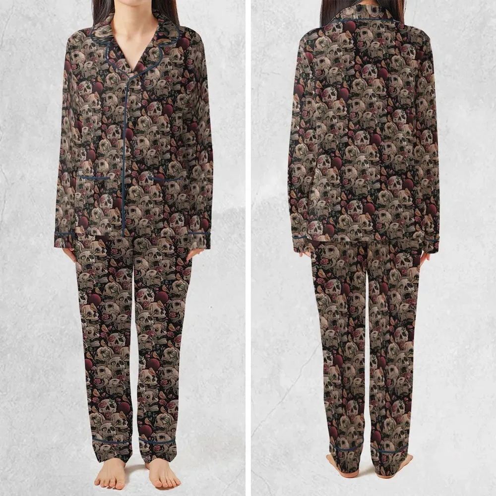 Life Grows Through Death Skull Pajamas Set - 2