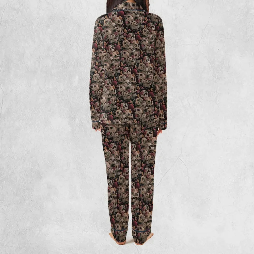 Life Grows Through Death Skull Pajamas Set - 4