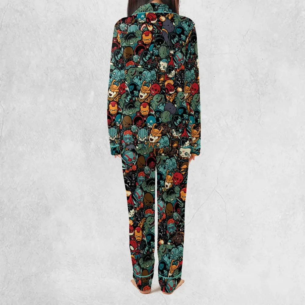 Marvelous Chibi Characters Pattern Pajamas Set - 4
