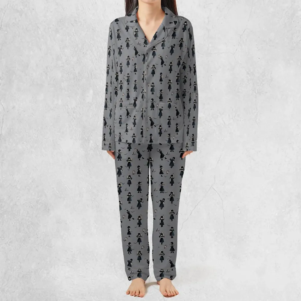 Wednesday Dance Pattern Pajamas Set - 3