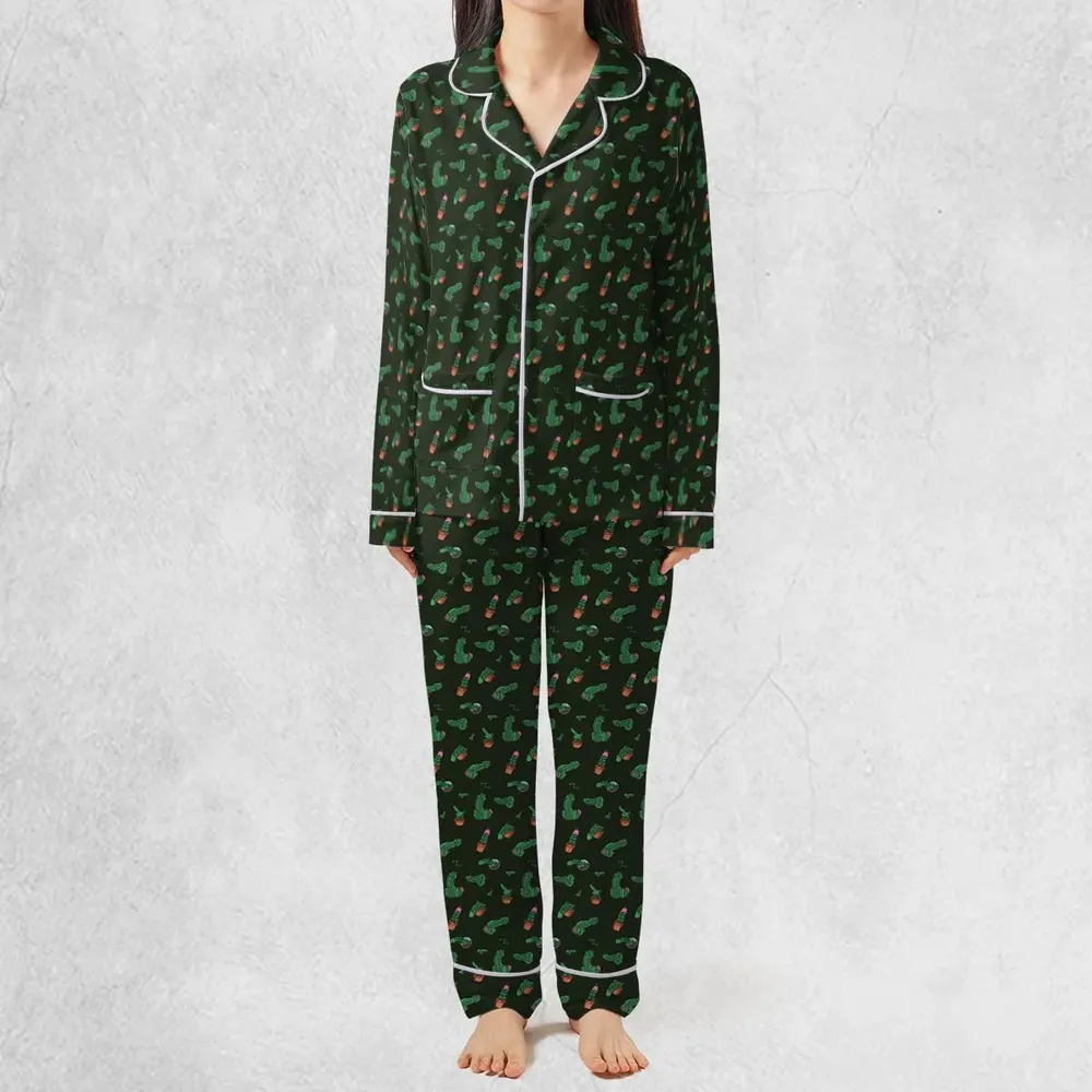 Funny Plants Pattern Pajamas Set - 3