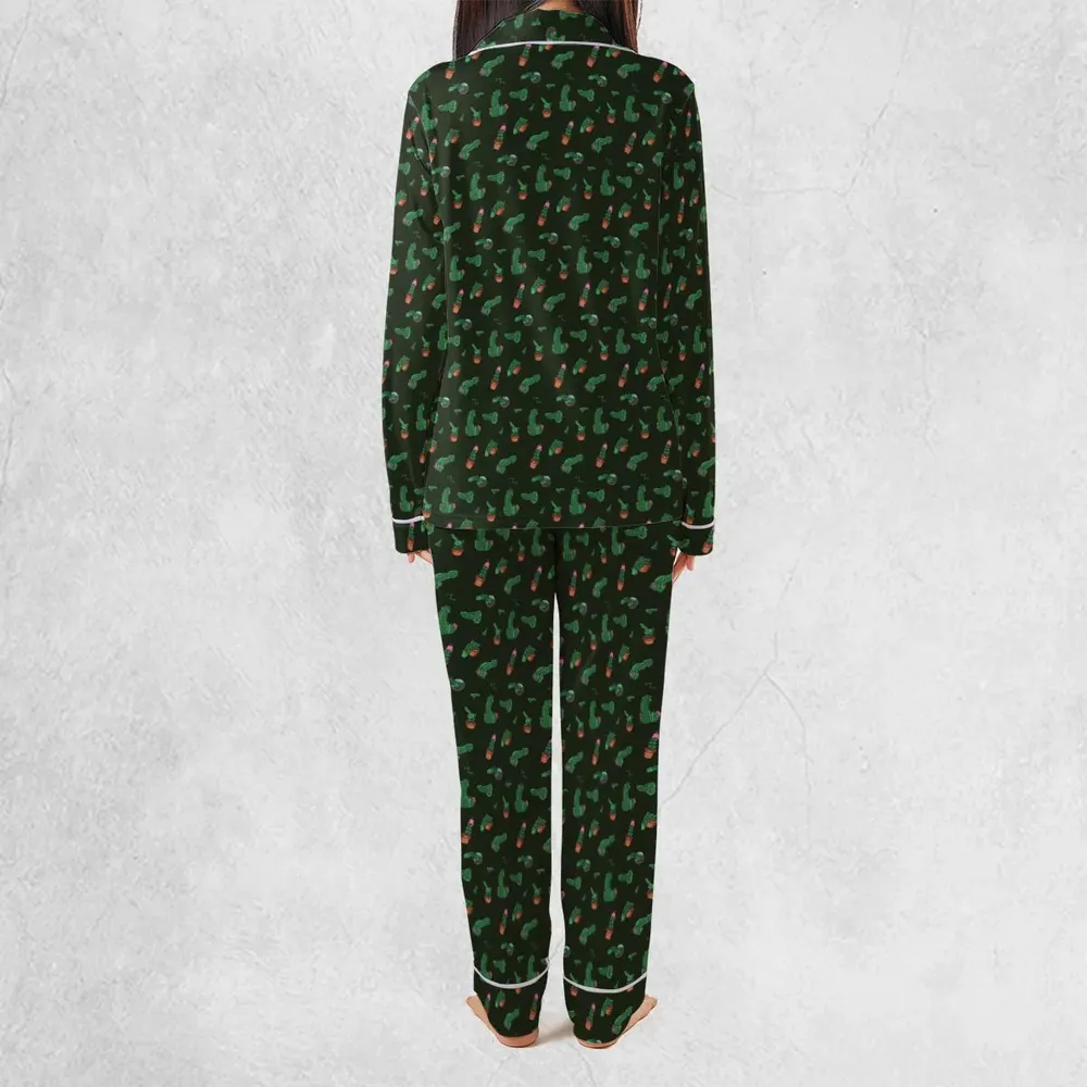 Funny Plants Pattern Pajamas Set - 4