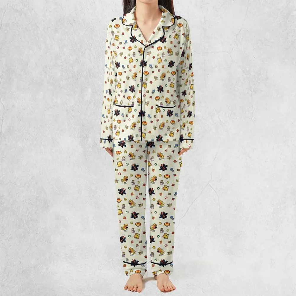 Super Mario Characters Pattern Pajamas Set - 3