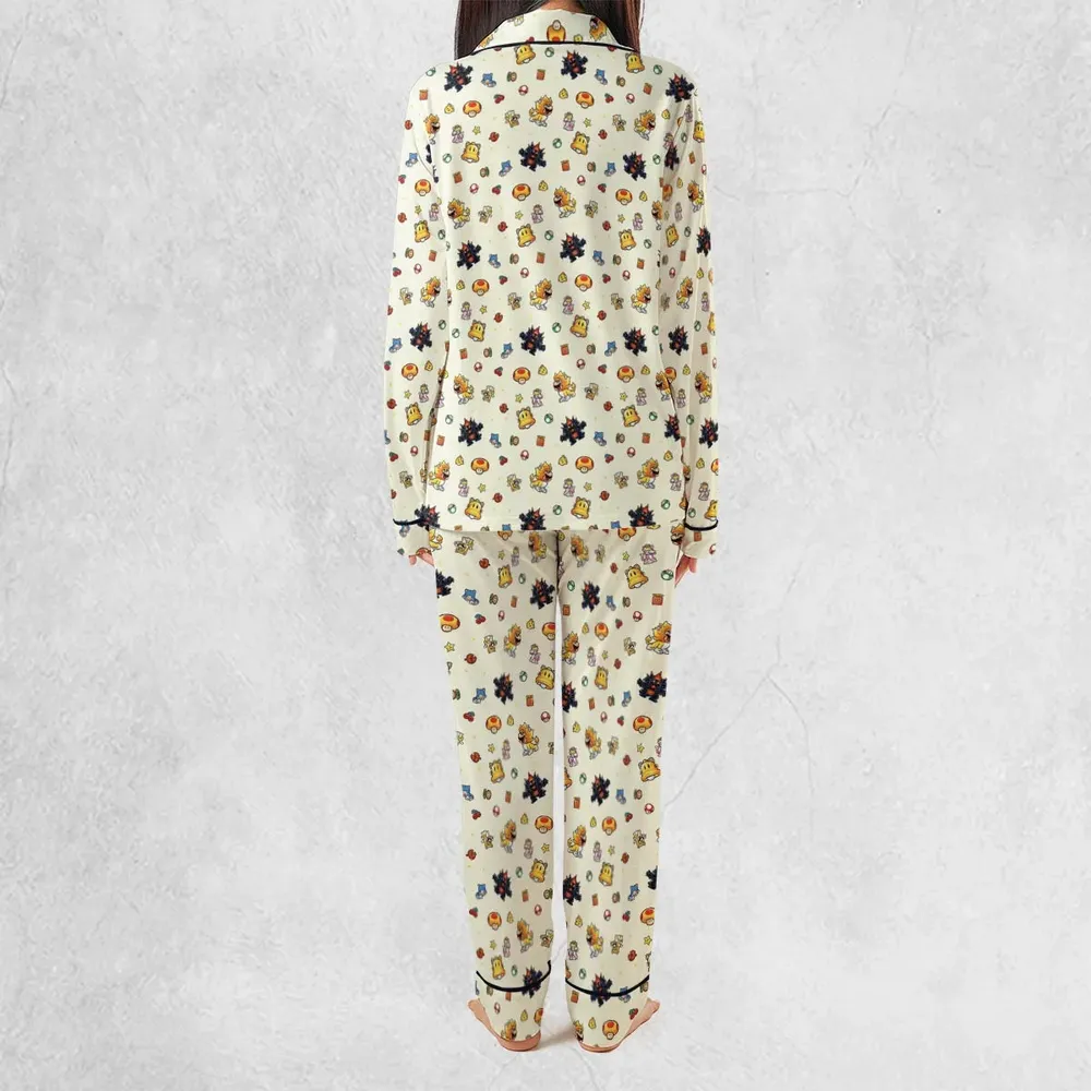 Super Mario Characters Pattern Pajamas Set - 4