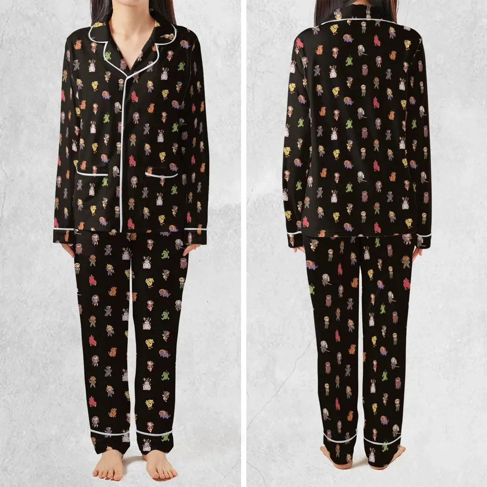 Final Fantasy Characters Pattern Pajamas Set - 2