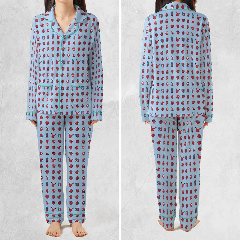 Funny Spider-Man Characters Pattern Pajamas Set - 2