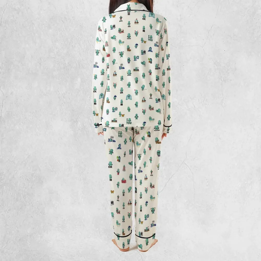 Kawai Cthulhu Pattern Pajamas Set - 4