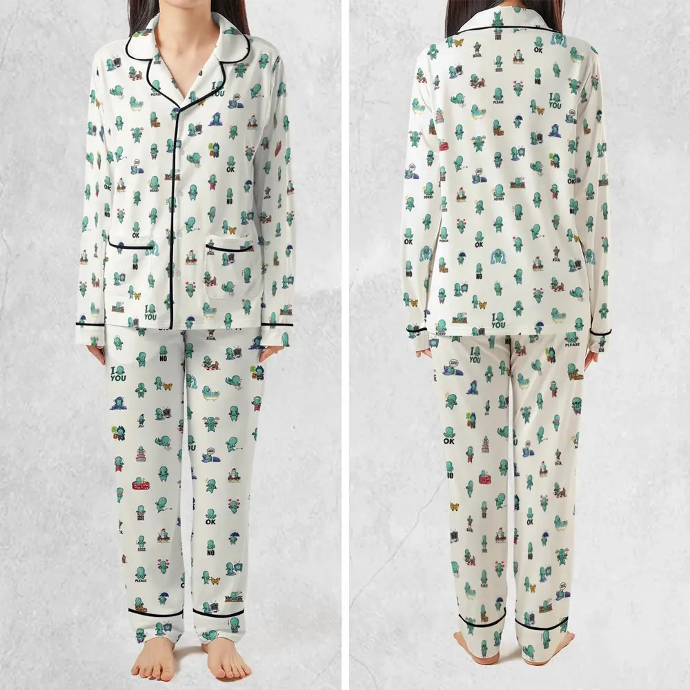 Kawai Cthulhu Pattern Pajamas Set - 2