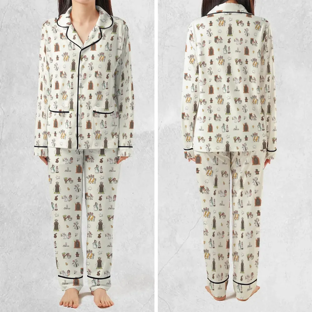 The Holy Grail Pattern Monty Python Button Down Pajamas Set - 2