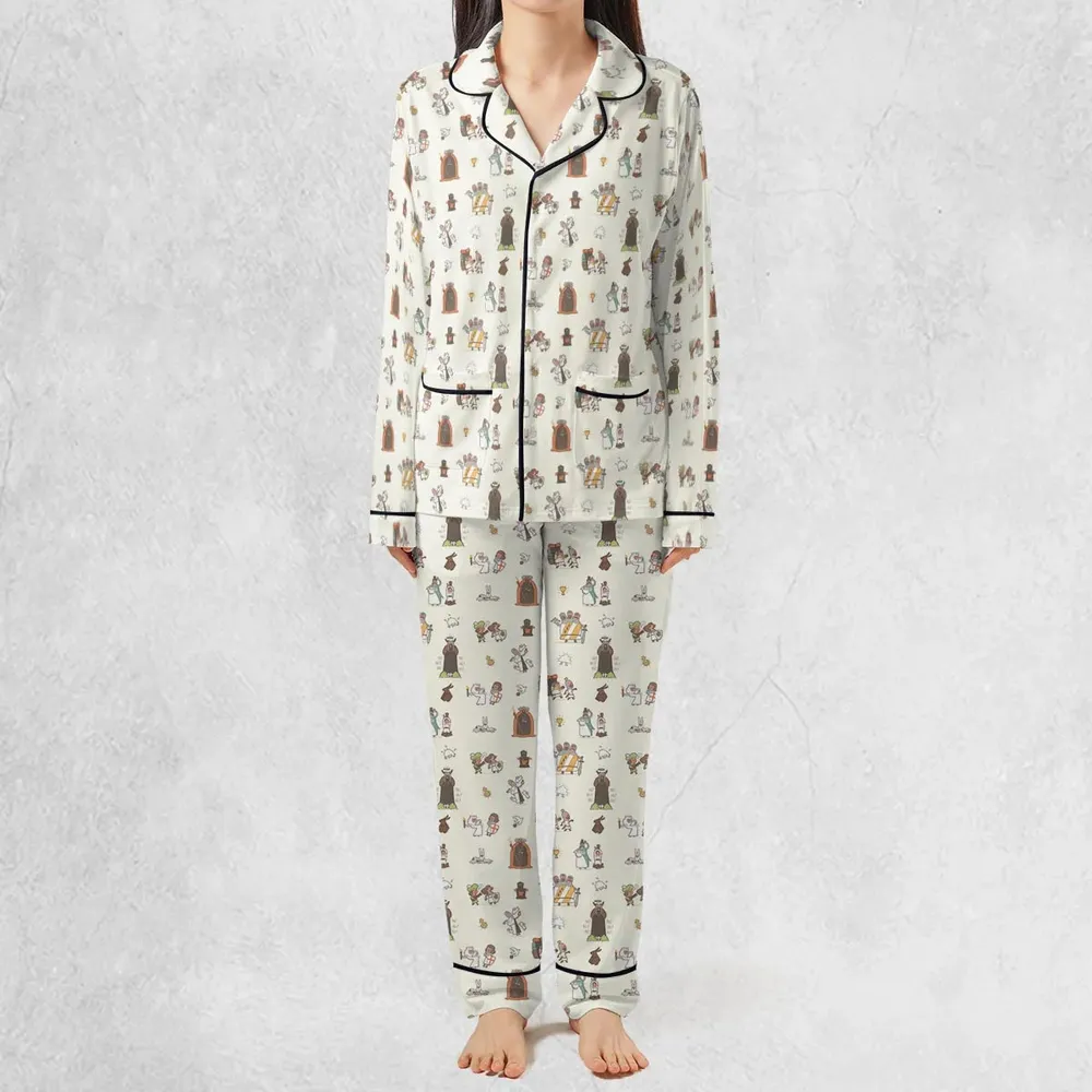 The Holy Grail Pattern Monty Python Button Down Pajamas Set - 3