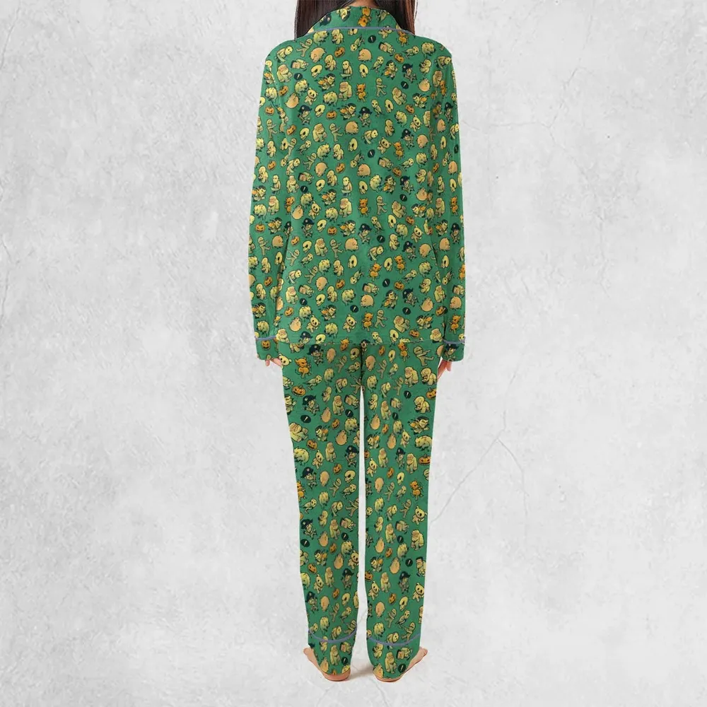 Terror Attack Cute Horror Characters Halloween Pajamas Set - 4