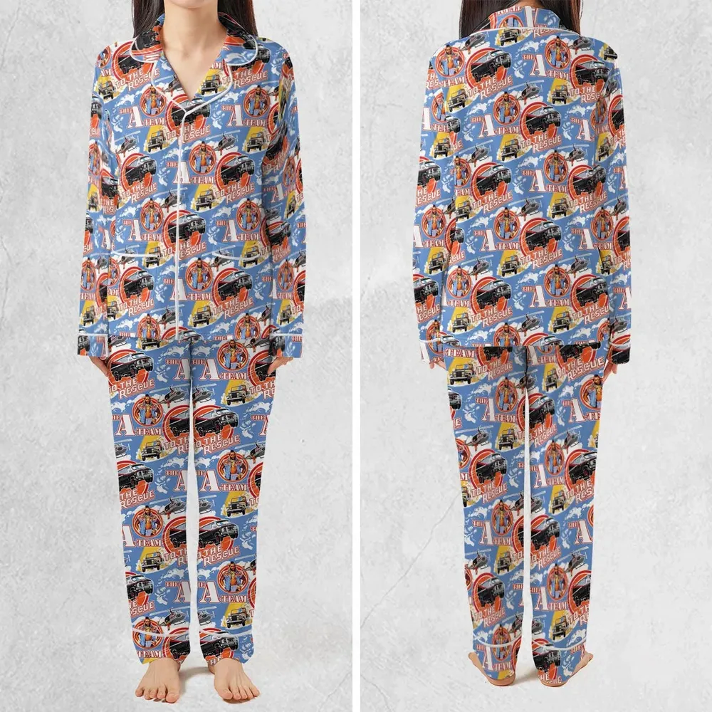 To The Rescue The A Team Pattern Pajamas Set - 2