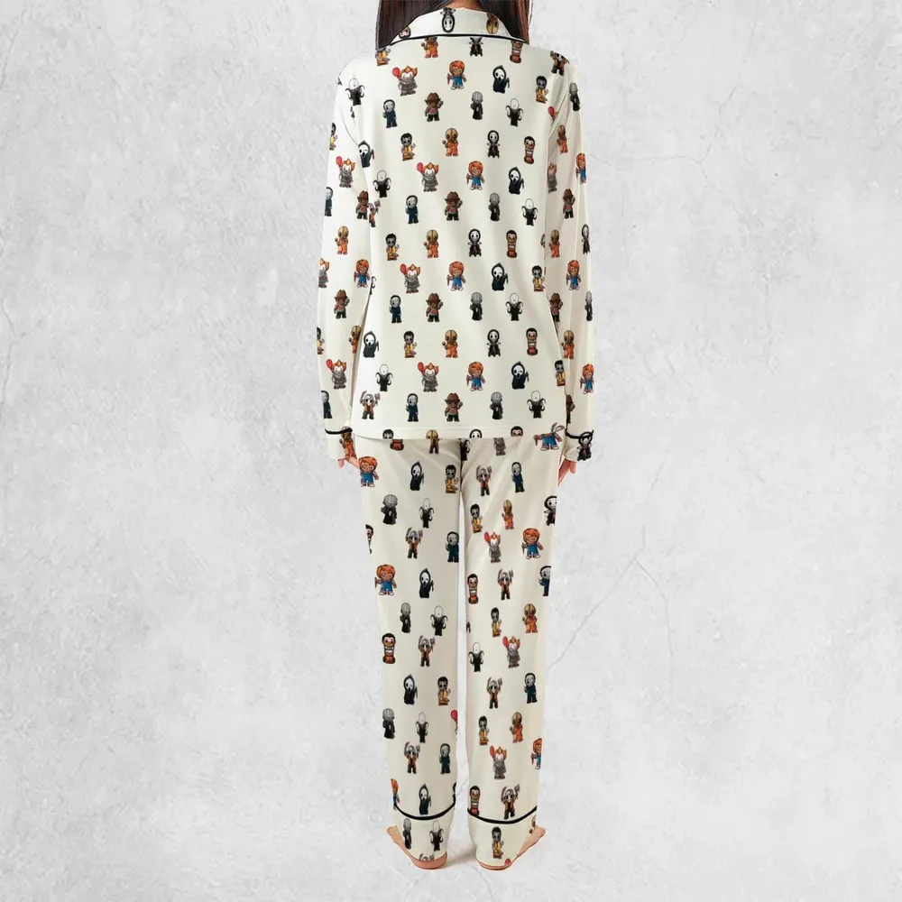 Horror Movies Characters Pattern Pajamas Set - 4