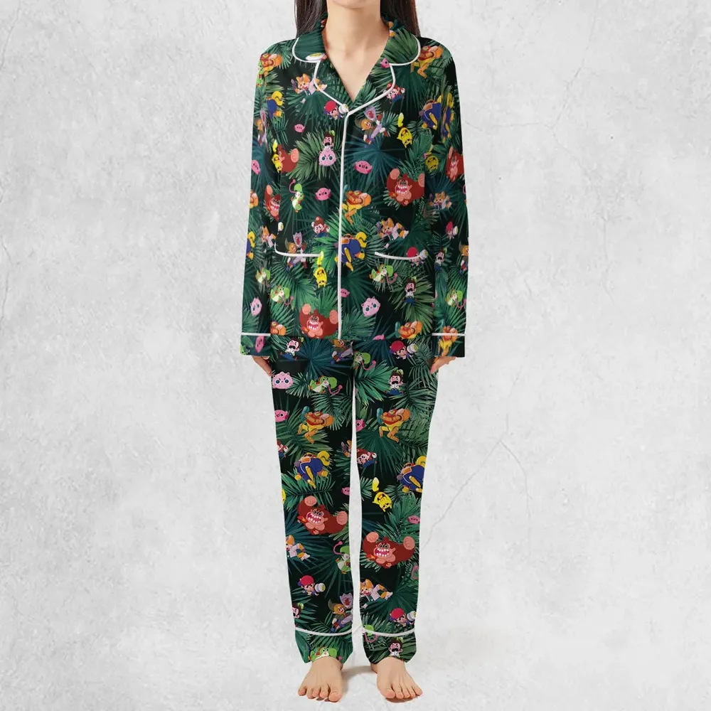 Video Game Characters Pattern Pajamas Set - 3