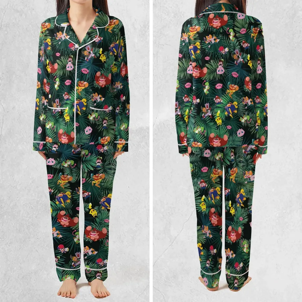 Video Game Characters Pattern Pajamas Set - 2