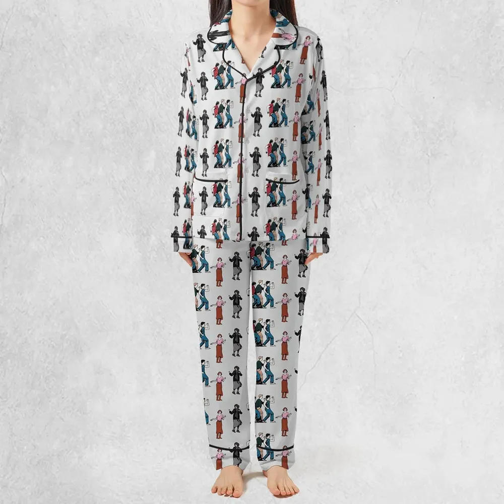 The Breakfast Club Characters Pattern Pajamas Set - 3