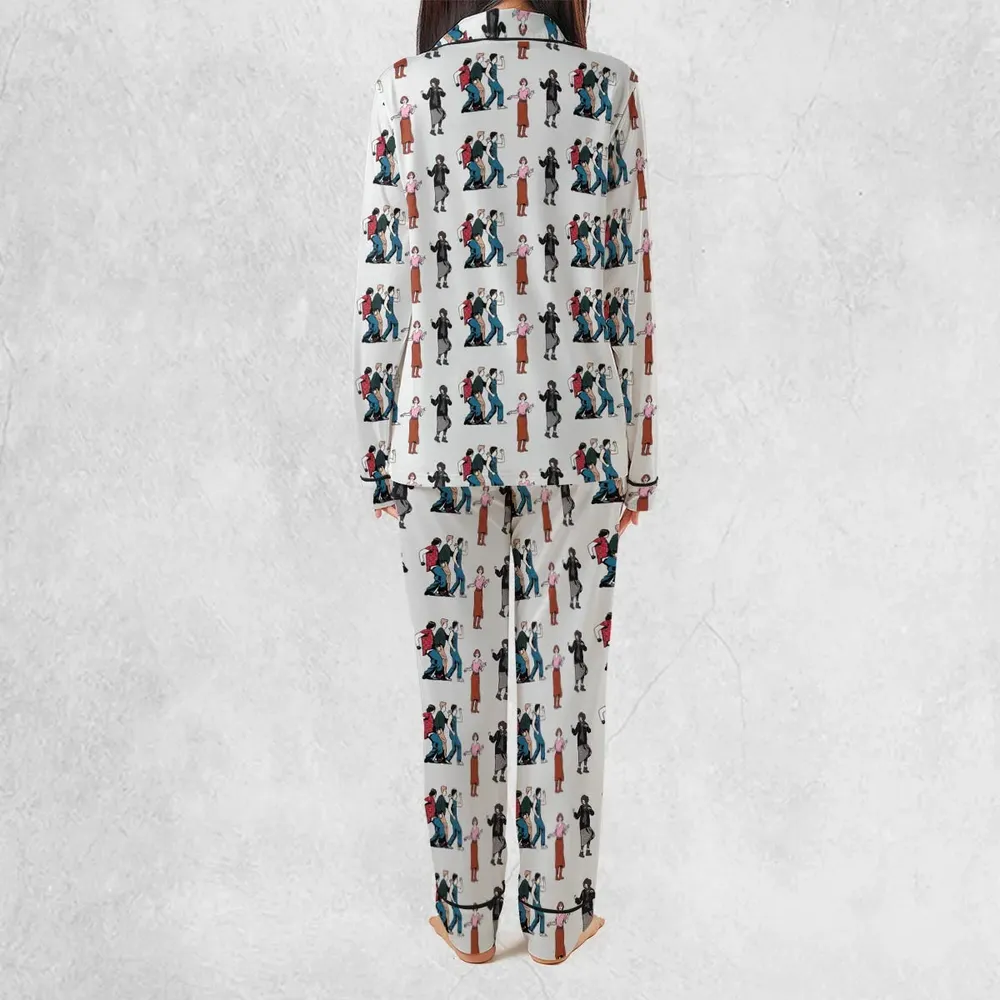 The Breakfast Club Characters Pattern Pajamas Set - 4