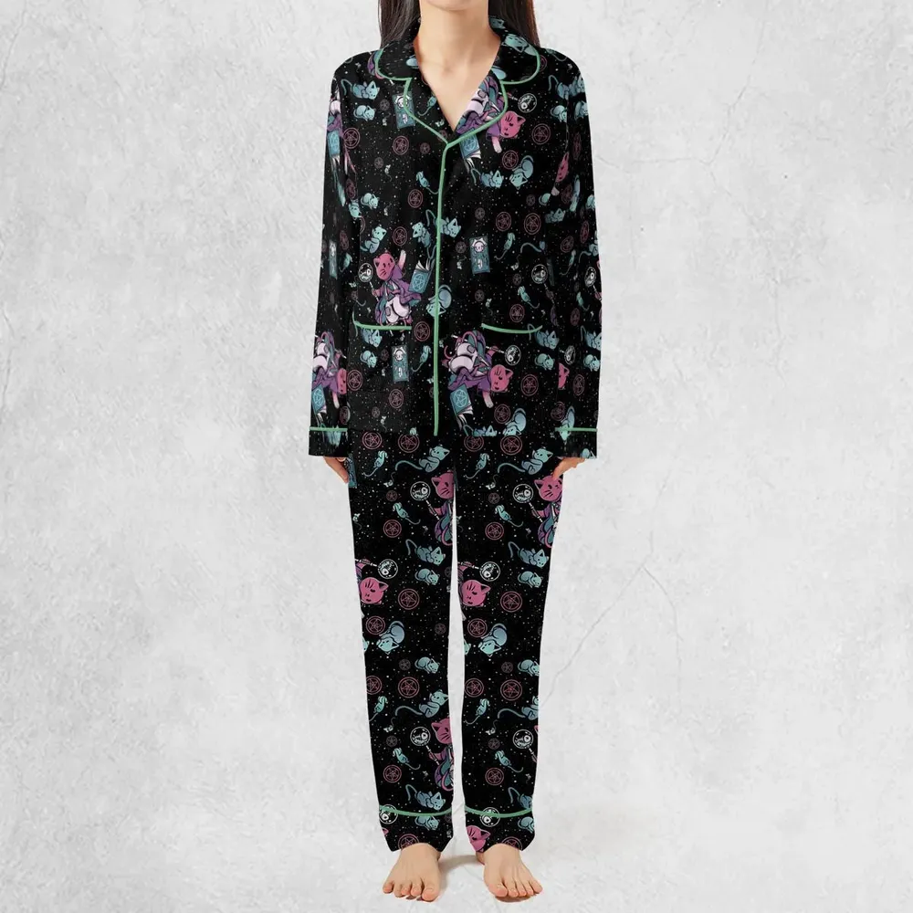 Necromancer Cat Pattern Pajamas Set - 3