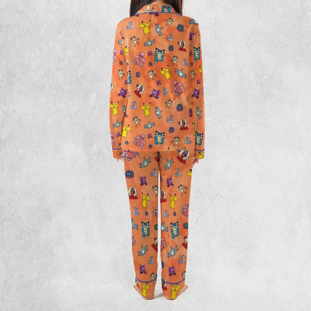 Pokemon Character Scatter Pajamas Set - 4