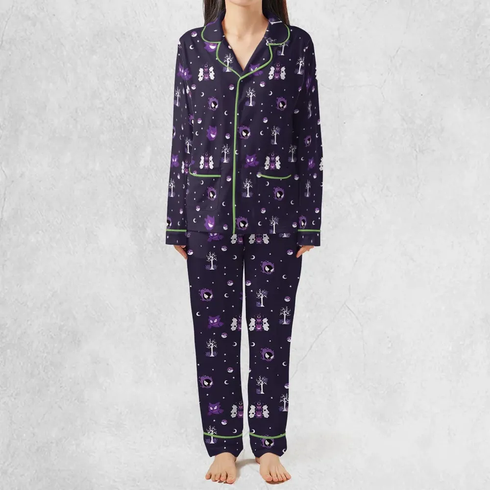 Gengar Pokemon Pattern Pajamas Set - 3