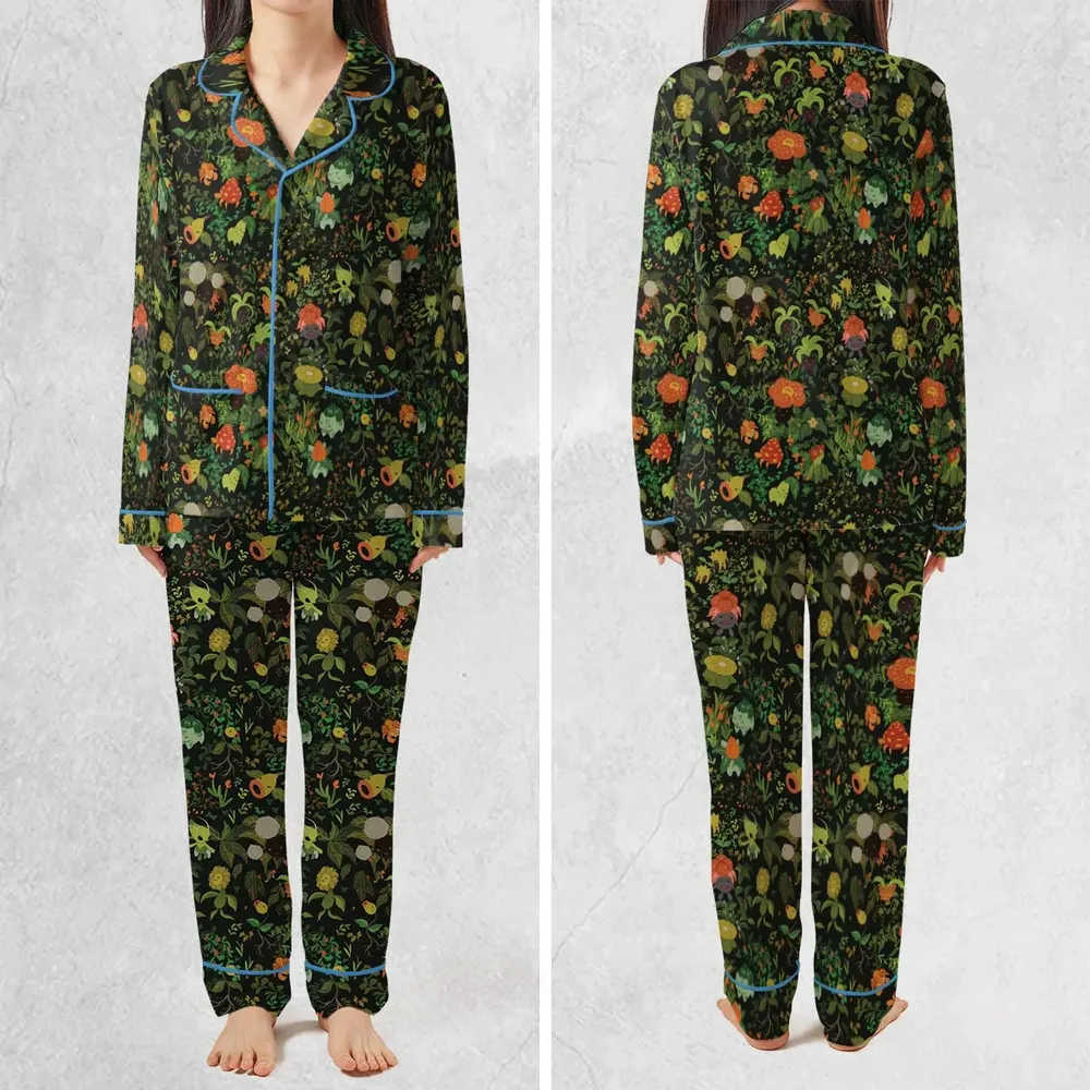 Grass Pokemon Patterns Pajamas Set - 2