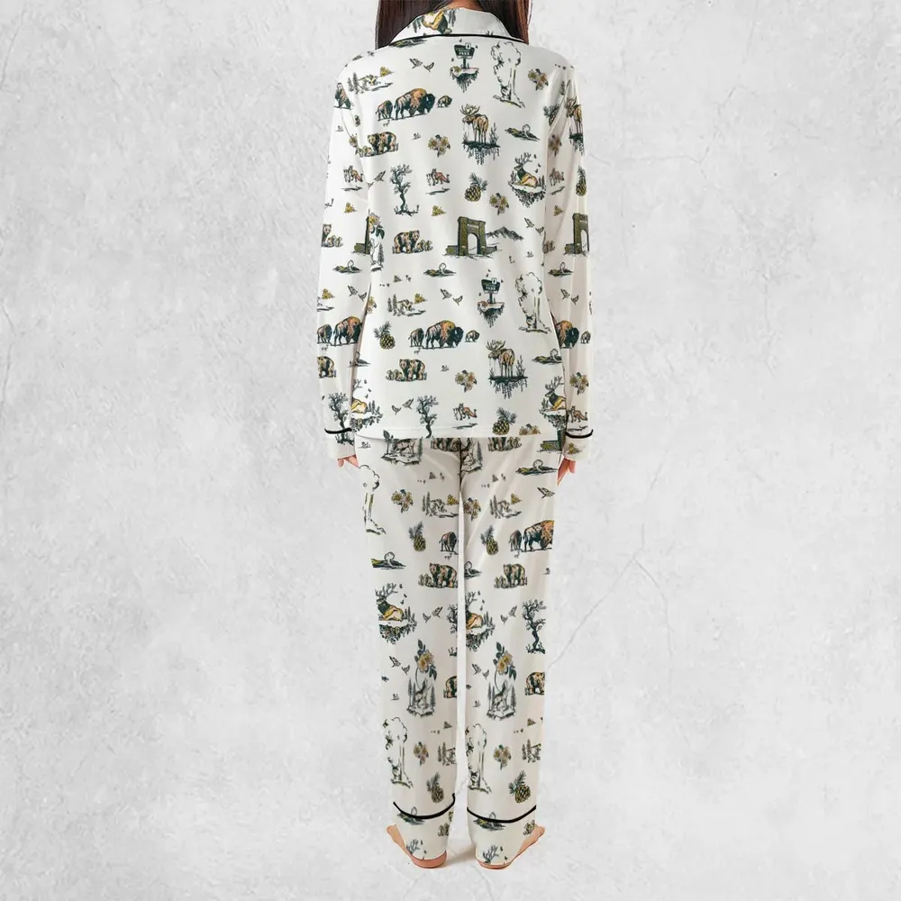 Yellowstone National Park Pattern Pajamas Set - 4