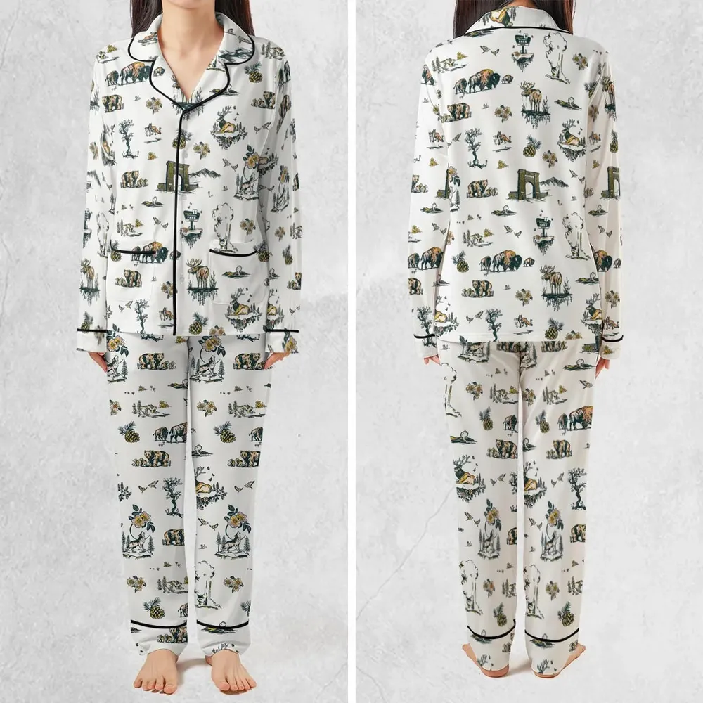 Yellowstone National Park Pattern Pajamas Set - 2
