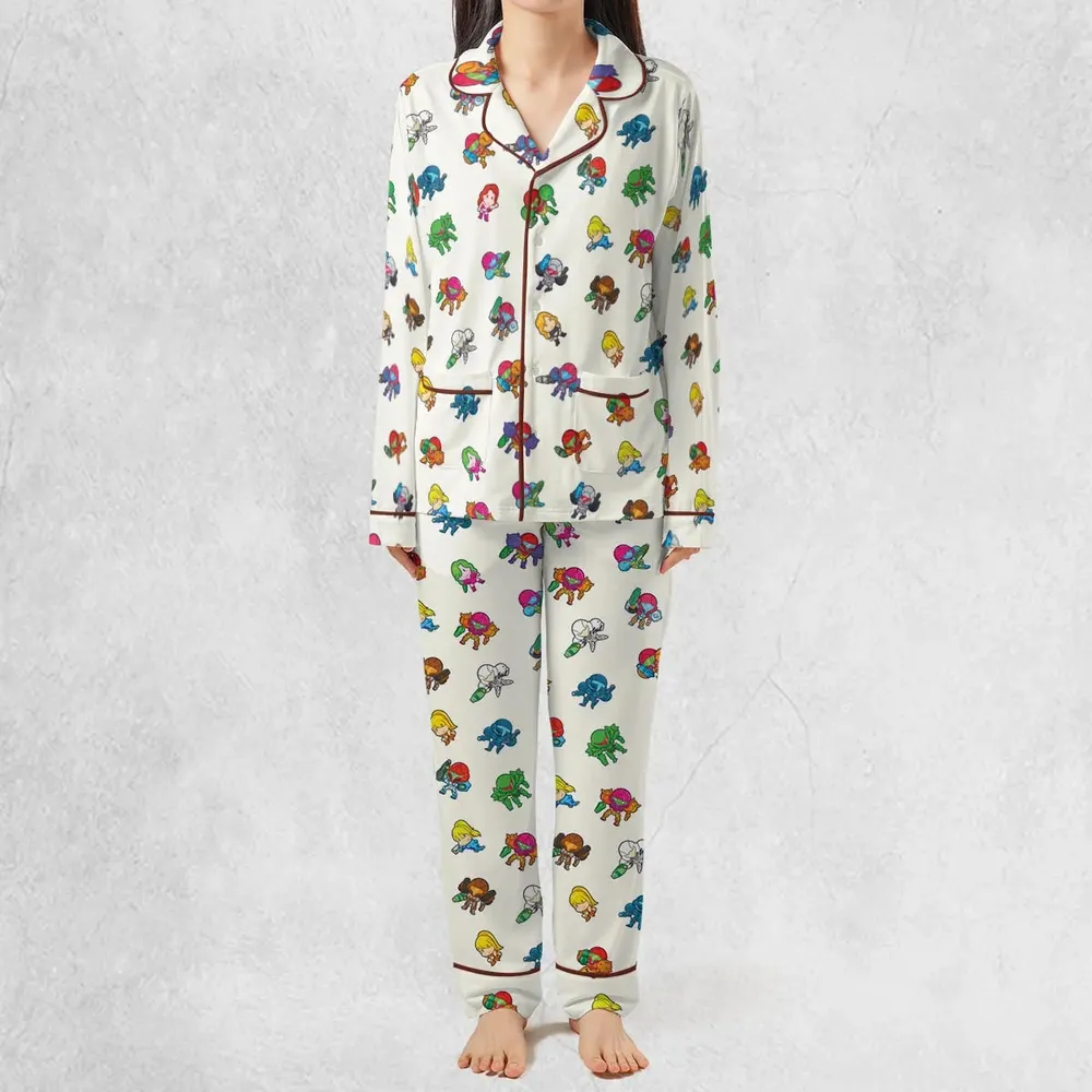 The Many Suits Of Samus Metroid Pattern Pajamas Set - 3