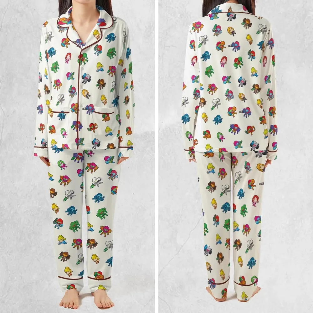 The Many Suits Of Samus Metroid Pattern Pajamas Set - 2