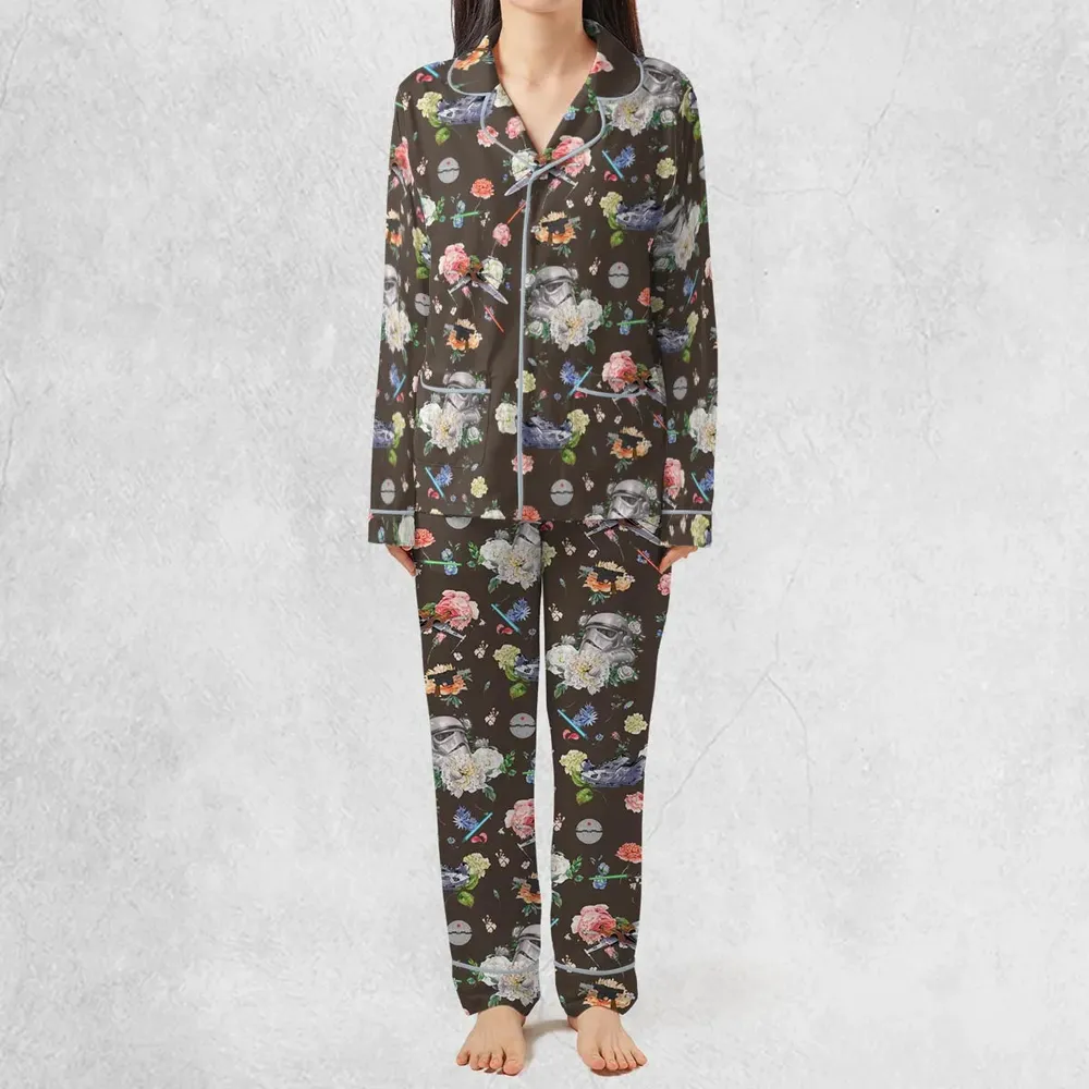 Stormtrooper Flower Vintage Pattern Pajamas Set - 3