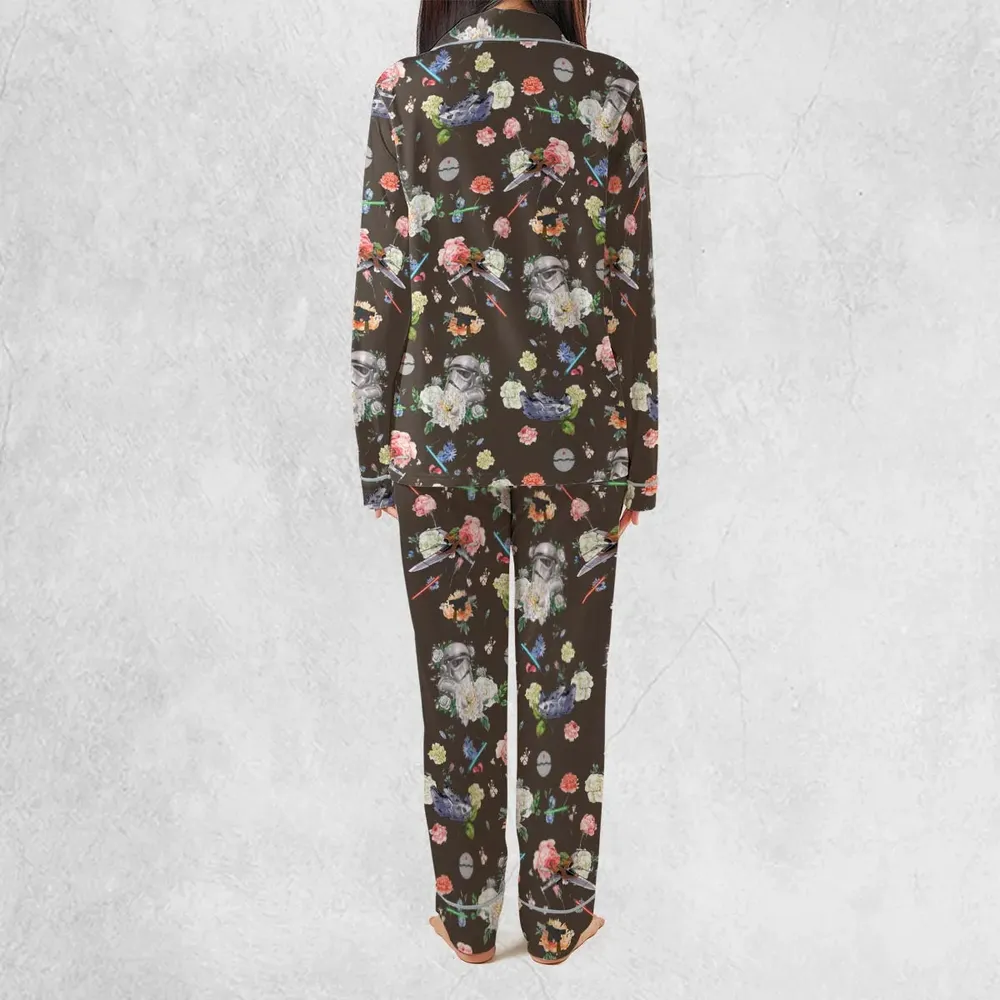 Stormtrooper Flower Vintage Pattern Pajamas Set - 4