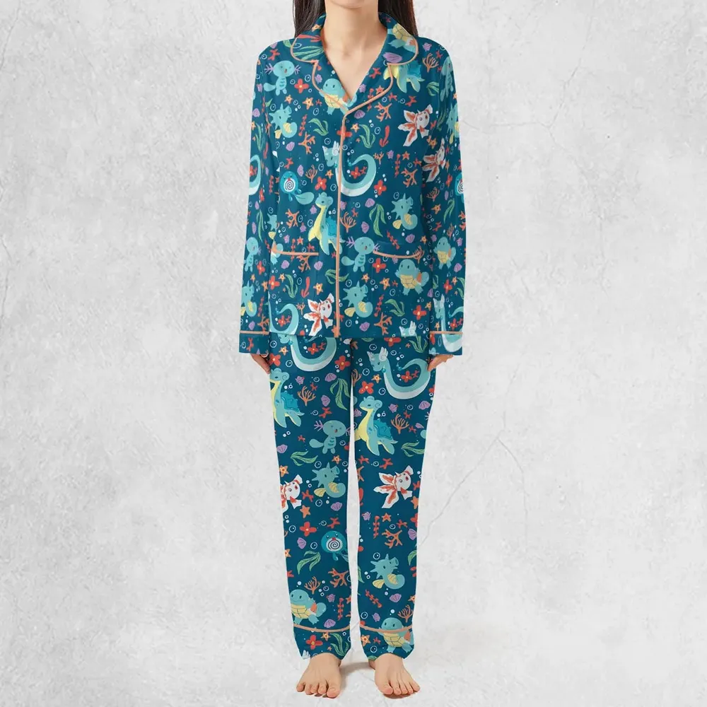 Water Pokemon Pattern Pajamas Set - 3