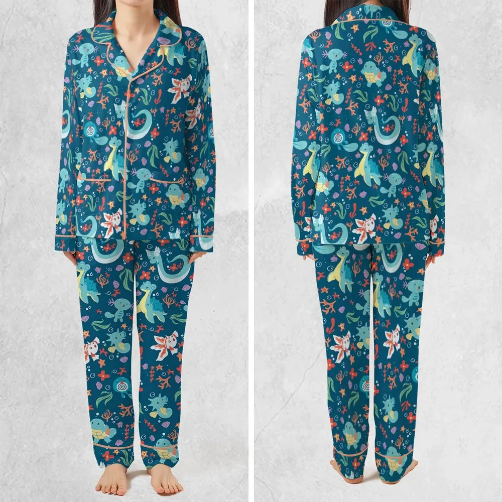 Water Pokemon Pattern Pajamas Set - 2