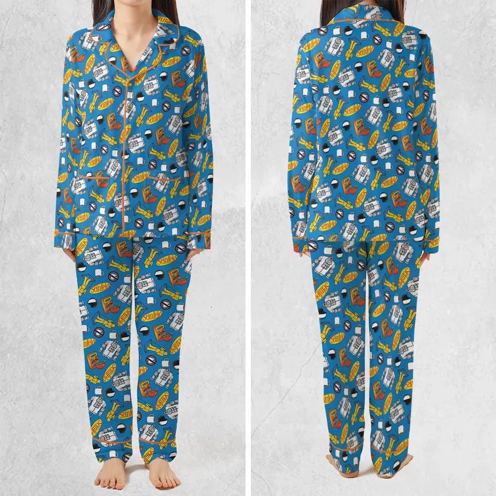 Jerry Seinfeld Comedian Pattern Pajamas Set - 2