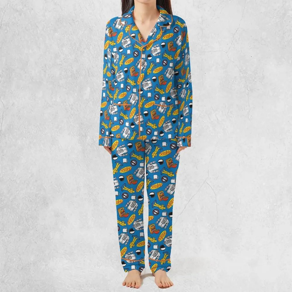 Jerry Seinfeld Comedian Pattern Pajamas Set - 3