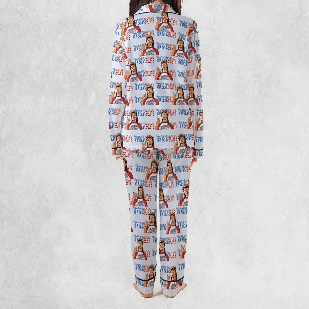 Joe Dirt 'Merica 4th Of July Pattern Pajamas Set - 4
