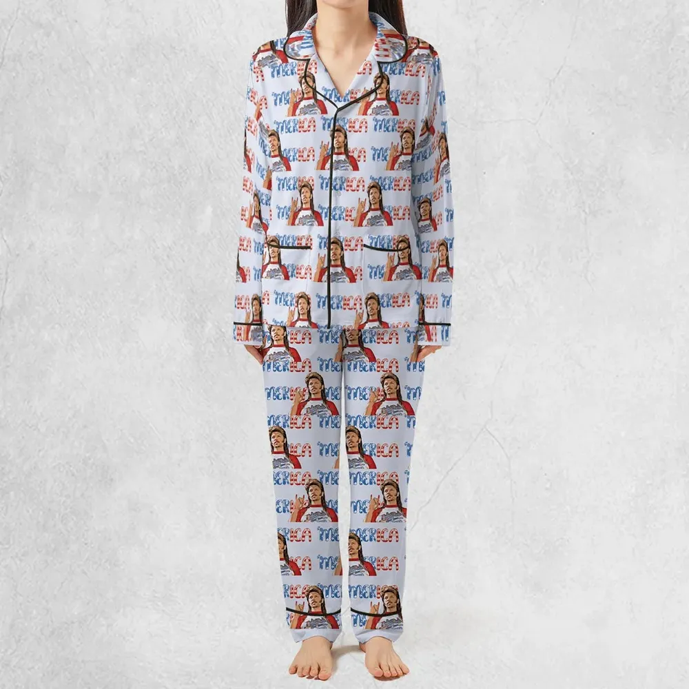Joe Dirt 'Merica 4th Of July Pattern Pajamas Set - 3