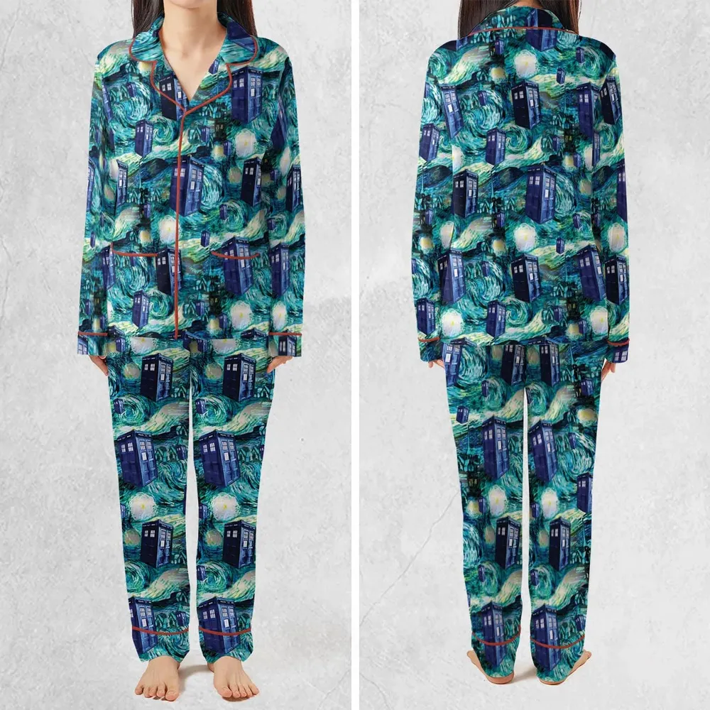 Tardis Starry Night Doctor Who Pajamas Set - 2
