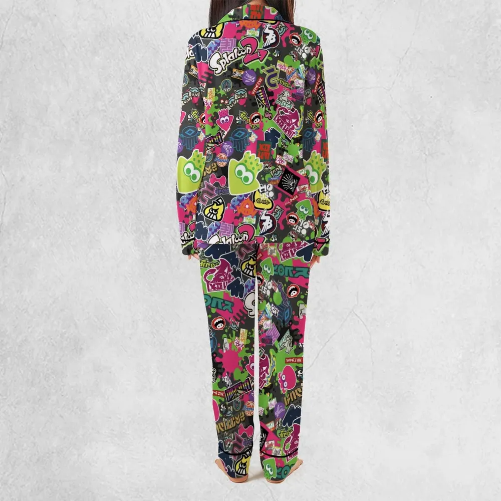 Splatoon Video Game Pattern Pajamas Set - 4