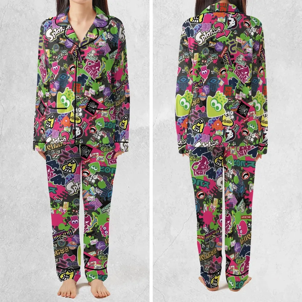 Splatoon Video Game Pattern Pajamas Set - 2