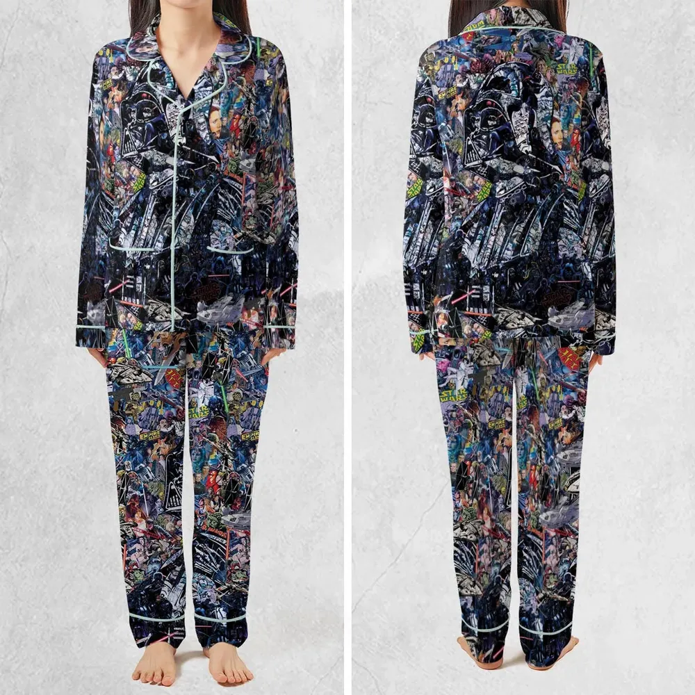 Star Wars Darth Vader All in One Pajamas Set - 2