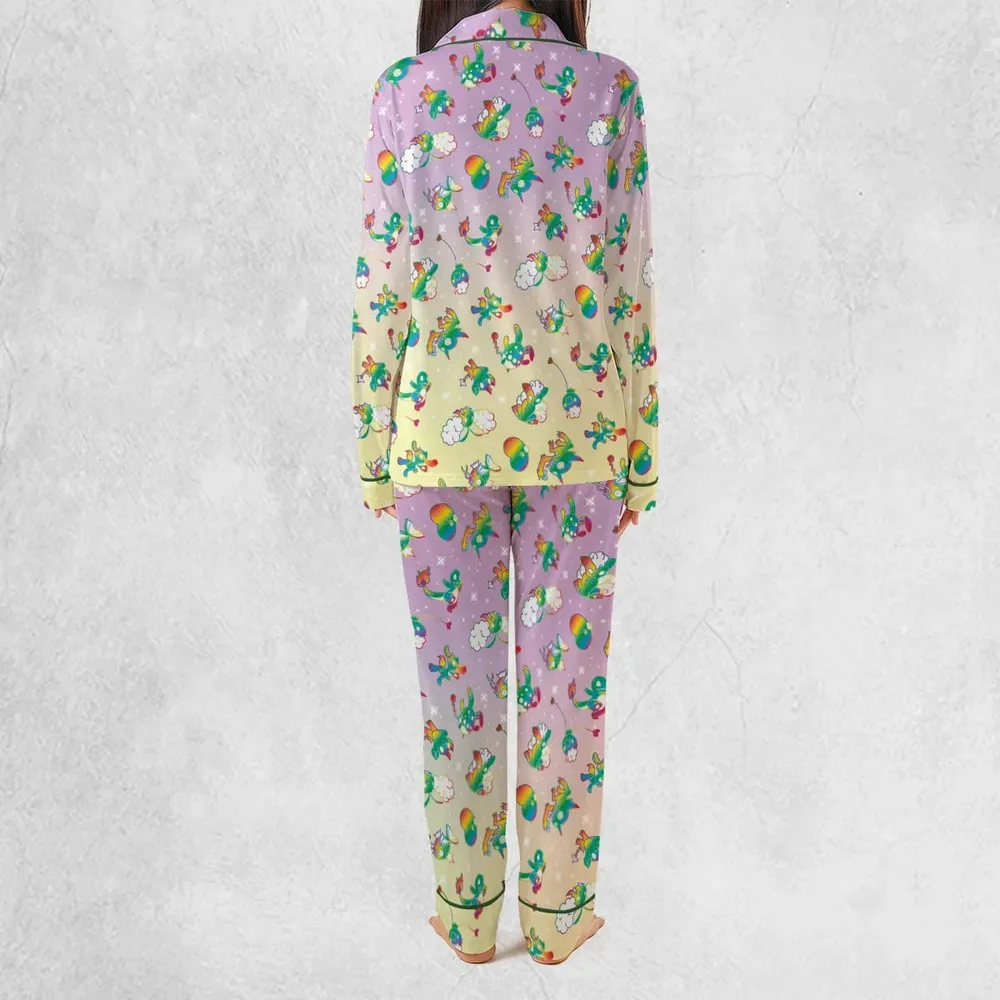 Rainbow Pokemon Pattern Pajamas Set - 4