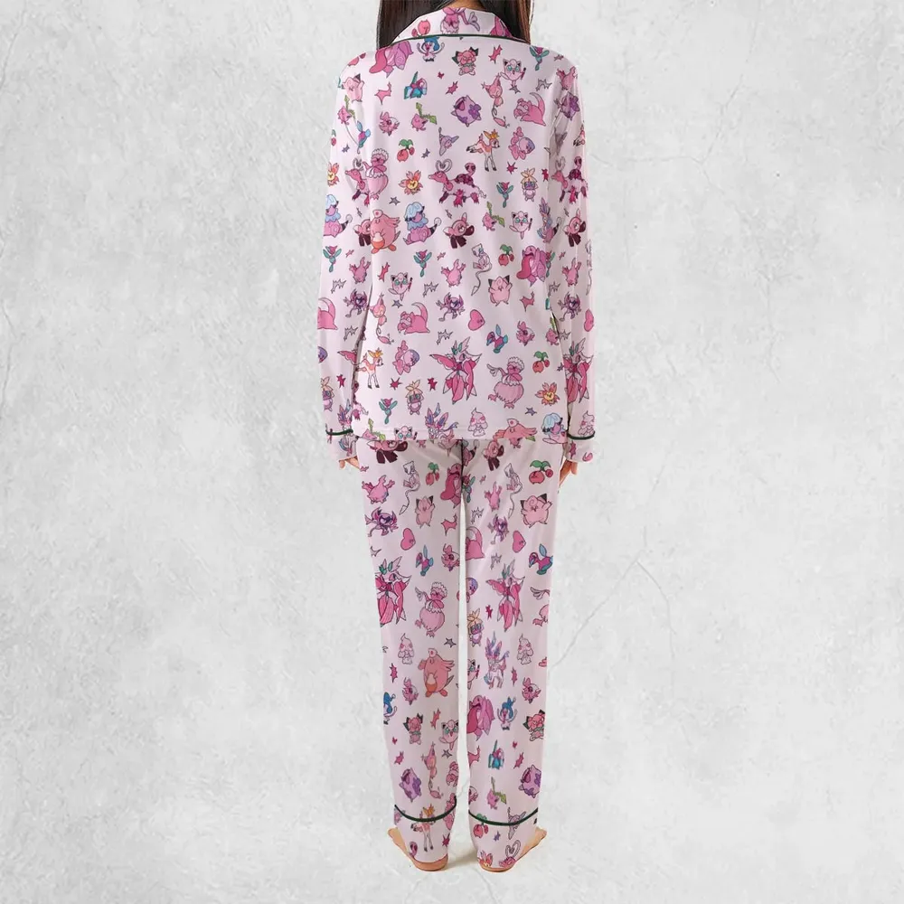 Team Pink Pokemon Pattern Pajamas Set - 4
