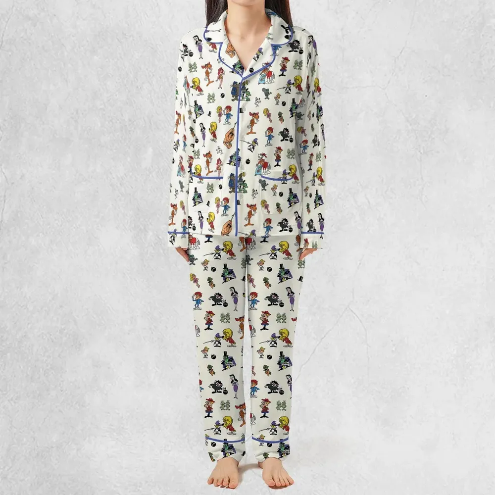 The Adventures of Rocky and Bullwinkle and Friends Characters Pattern Pajamas Set - 3