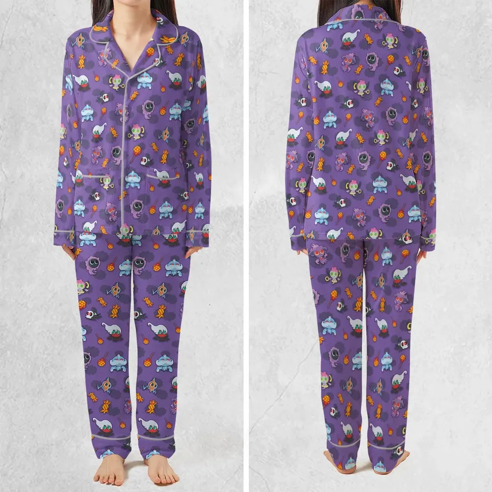 Team Purple Pokemon Pattern Pajamas Set - 2