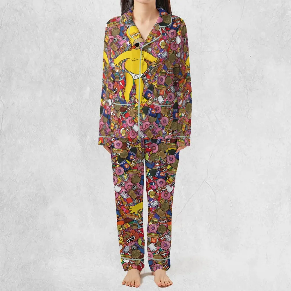 Homer Simpson Getting Drunk Duff Beer The Simpsons Pajamas Set - 3
