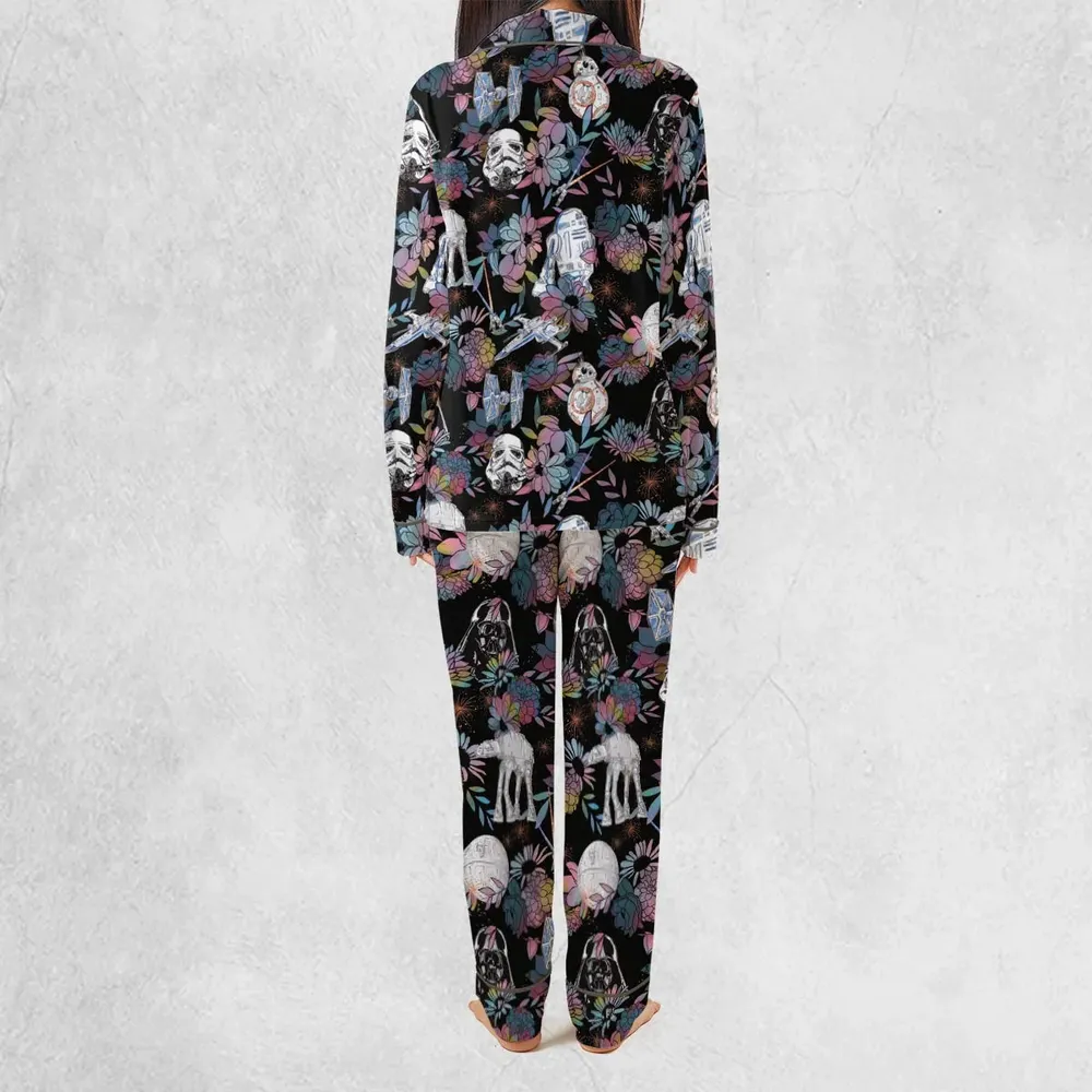 Floral Wars Dark Side Star Wars Pattern Pajamas Set - 4